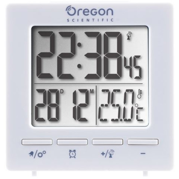 Oregon Scientific Weerstation Radiogestuurde wekker met kamertemperatuurweergave wit