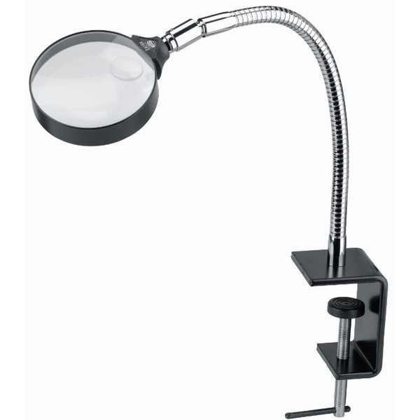 Schweizer Vergrootglazen Werkstandaardloep Tafelklem, 2x/Ø120mm, biconvex