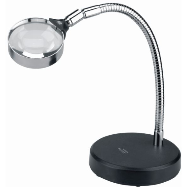 Schweizer Vergrootglazen Werkloep tafelvoet, 3x/Ø75mm, biconvex