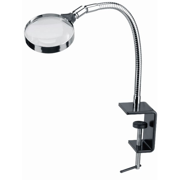 Schweizer Vergrootglazen Werkloep tafelklem, 2,5x/Ø90mm, biconvex