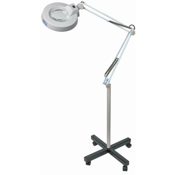 Schweizer Vergrootglazen Vergrootglas schaararm rolvoet, 2x/Ø125mm, biconvex, 22W