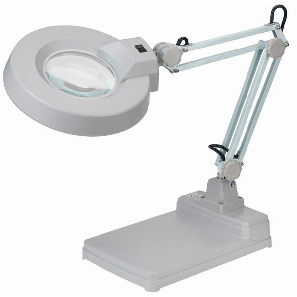 Schweizer Vergrootglazen Vergrootglas schaararm tafelvoet, 2x/Ø125mm, biconvex, 22W