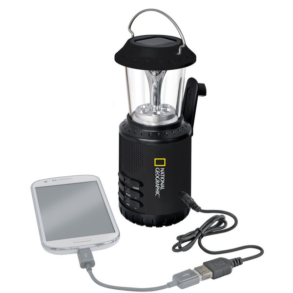 National Geographic Werklamp Campinglantaarn op zonne-energie met radio