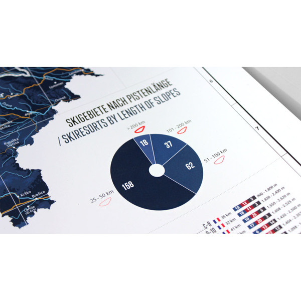 Marmota Maps Regionale kaart Map of the Alps with 268 Ski Resorts