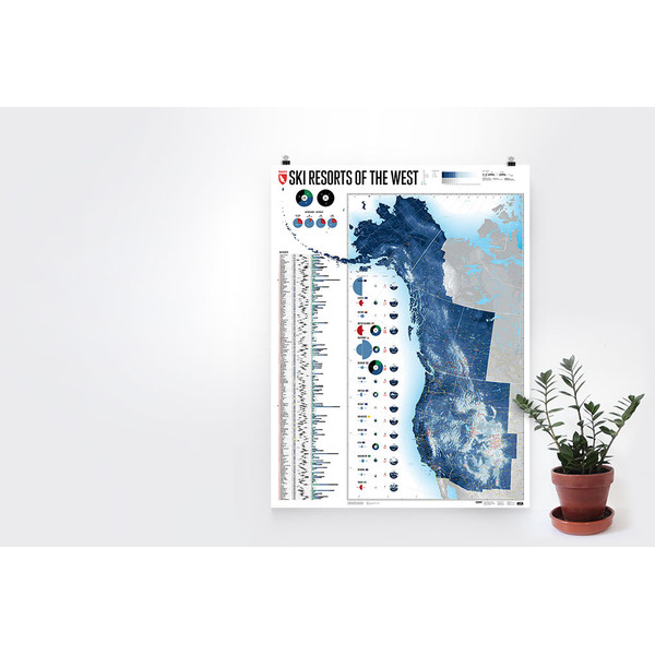 Marmota Maps Regionale kaart Ski Resorts of the West