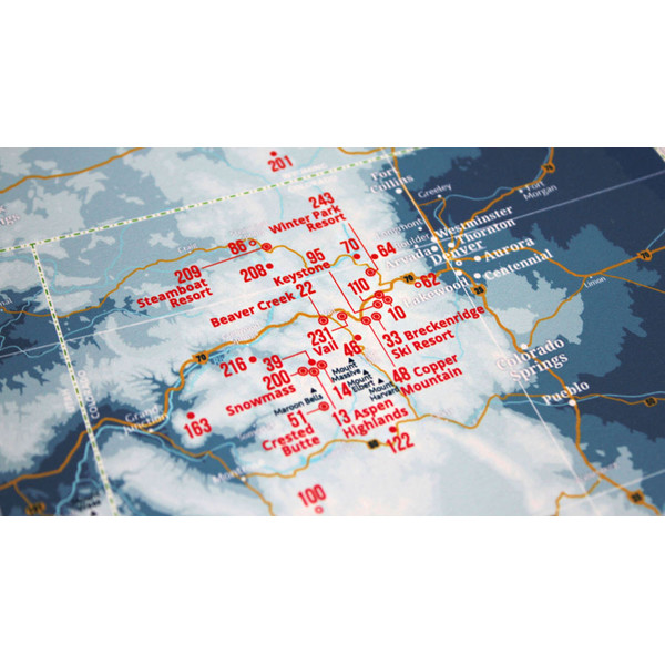 Marmota Maps Regionale kaart Ski Resorts of the West