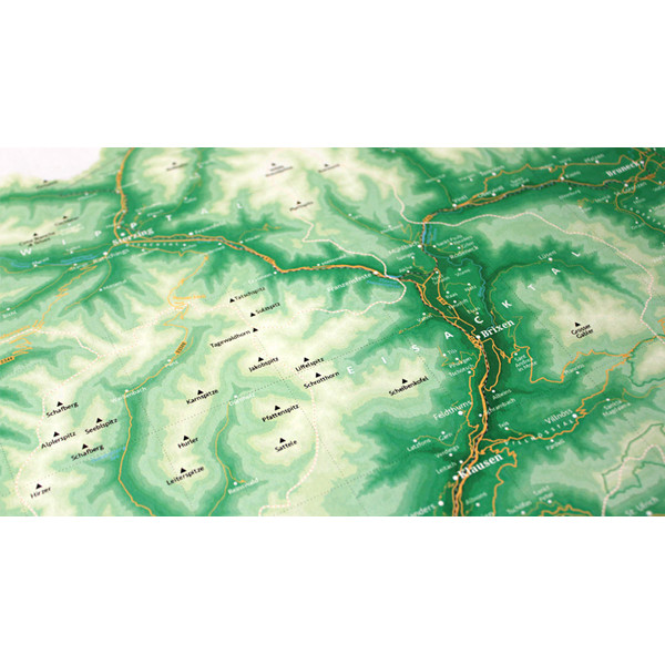 Marmota Maps Regionale kaart Zuid-Tirol Mountain Groen