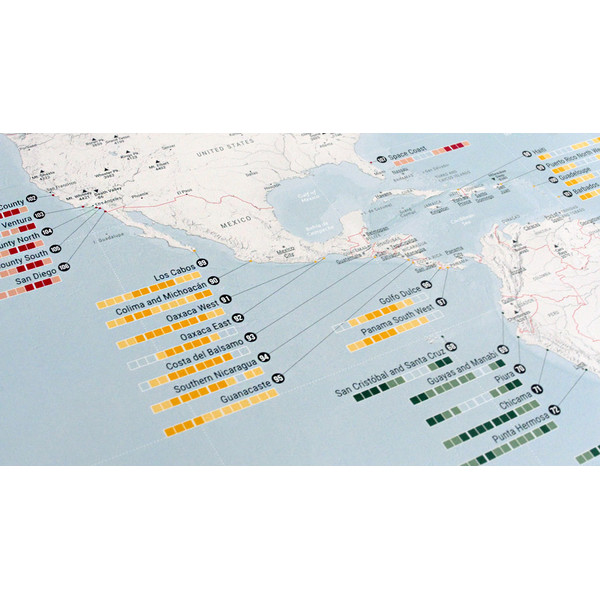 Marmota Maps Wereldkaart Weltkarte Surfing Worldwide (Englisch)