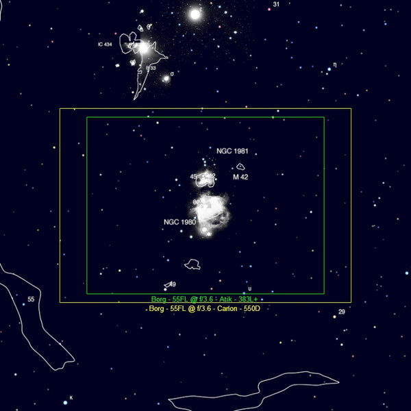 BORG Apochromatische refractor AP 55/200 55FL OTA Set