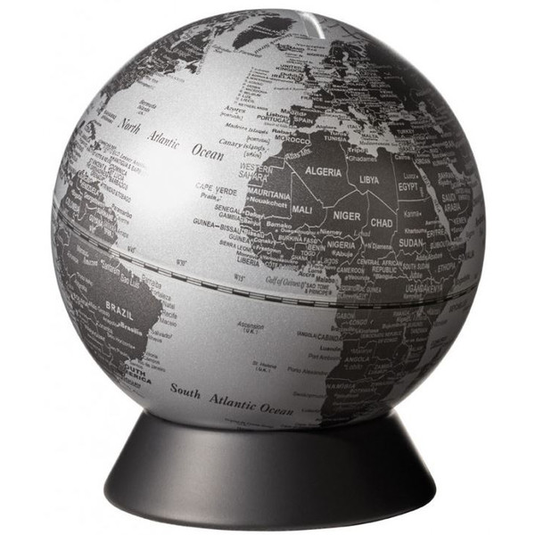 TROIKA Globe Orion mat zilveren spaarpot 14cm