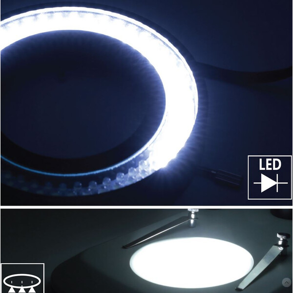 Optika Stereo zoom microscoop SZO-1, bino, 6.7-45x, Zuilen, zonder Belichting