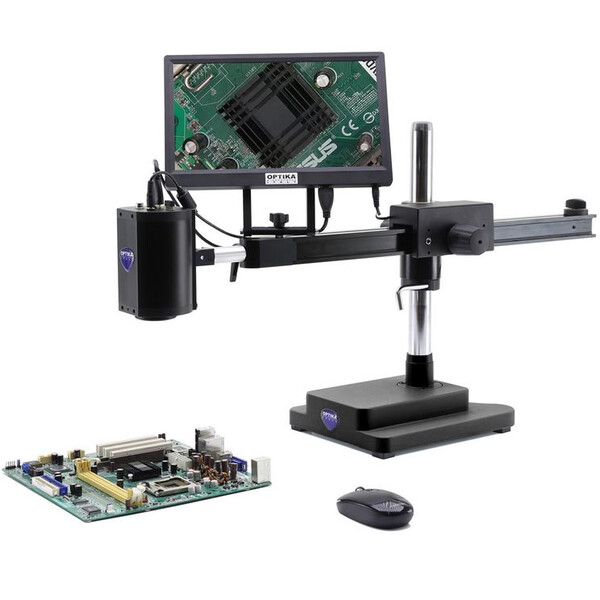 Optika Microscoop IS-02, zoom opt. 1x-14x, camera 2MP, 11,5inch scherm