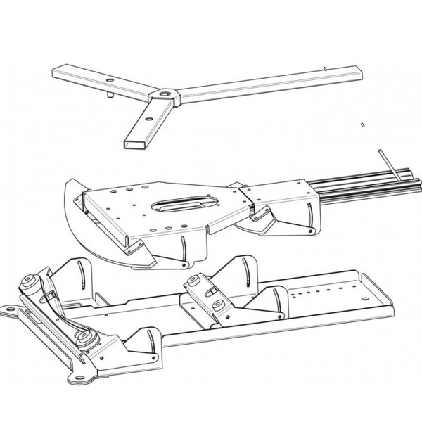 Geoptik Polar wedge EQ platform voor Dobson telescopen voor 30°-60° N/S Eartha