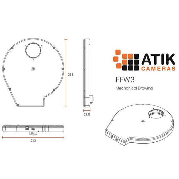 Atik EFW3 7x 2" Elektronisch Filterwiel