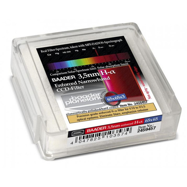 Baader Ultra-Narrowband 3,5nm H-alpha Filters 65x65mm