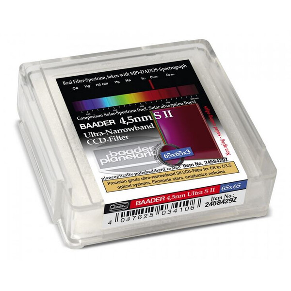 Baader Filters Ultra-Narrowband 4,5nm S II CCD Filter 65x65mm