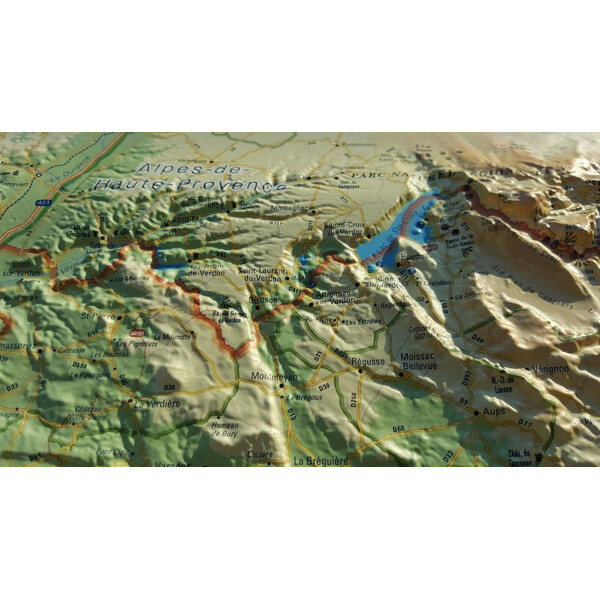 3Dmap Regionale kaart Le Var