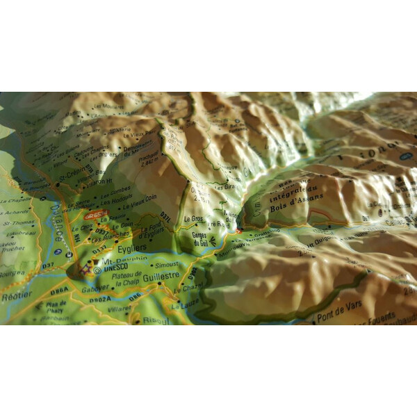 3Dmap Regionale kaart Queyras-Ubaye