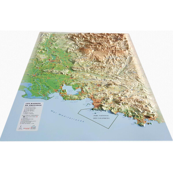 3Dmap Regionale kaart Les Massifs de Provence