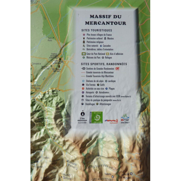 3Dmap Regionale kaart Le Massif du Mercantour