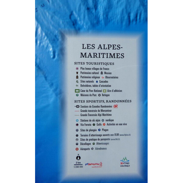 3Dmap Regionale kaart Les Alpes Maritimes