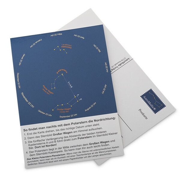 AstroMedia Sterrenkaart Polarsternfinder Postkarte 10 Stück