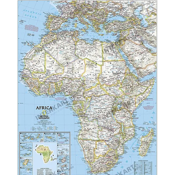 National Geographic continentkaart Afrika (Engels)