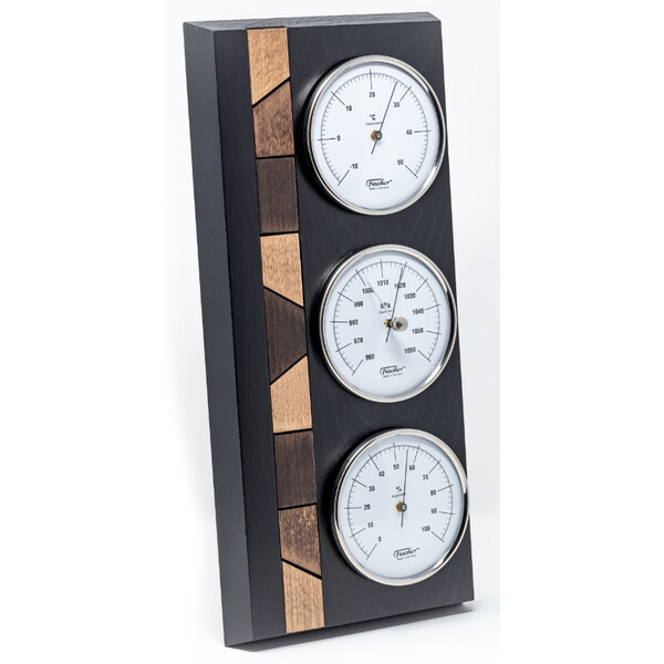 Fischer Weerstation van echt hout zwart