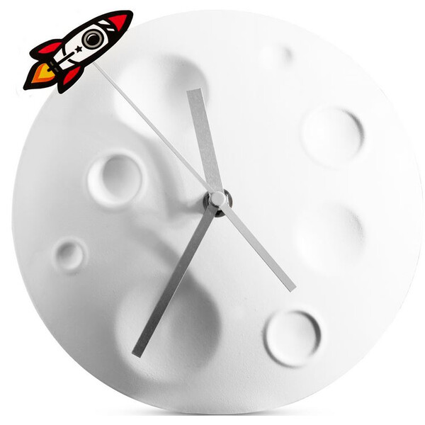 suck UK Uur Rocket Moon Clock