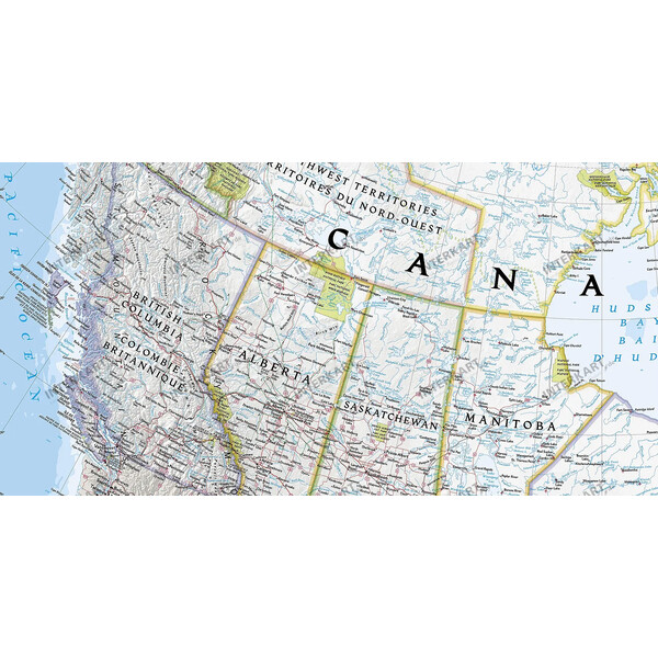 National Geographic Kaart Canada (Engels) 96 x 81cm