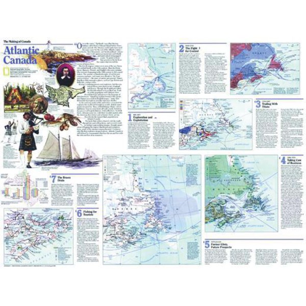 National Geographic Regionale kaart Atlantisch Canada