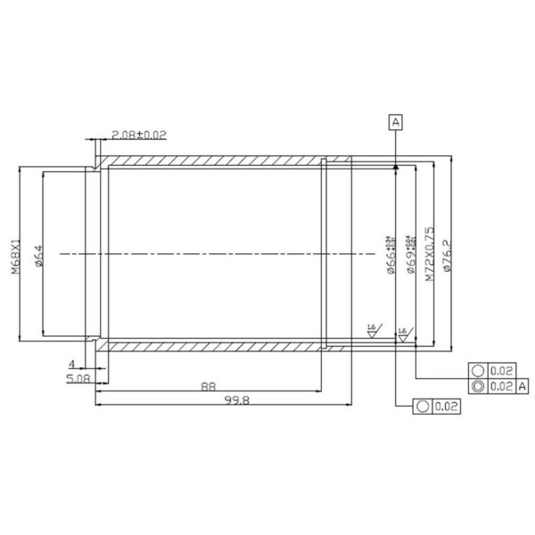 TS Optics Coma corrector voor Newton telescopen Riccardi ontwerp 3".