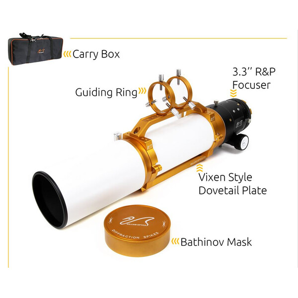 William Optics Apochromatische refractor AP 102/703 Gran Turismo GT 102 OTA