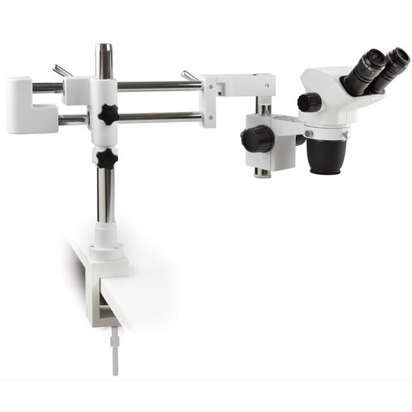 Euromex Stereo zoom microscoop NZ.1902-BC, 6.7-45x, dubbele arm, tafelklem, bino