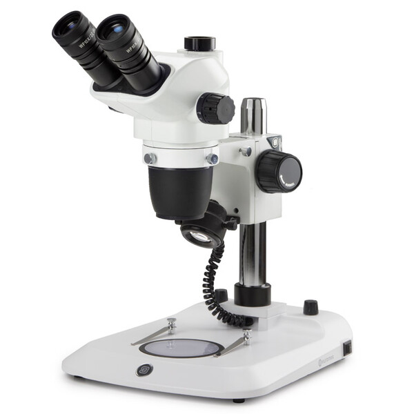 Euromex Stereo zoom microscoop NZ.1903-P, 6.7-45x, zuil, invallend en doorgelaten licht, trino