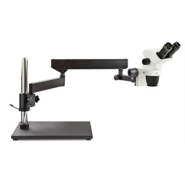 Euromex Stereo zoom microscoop NZ.1702-AP, 6,5-55x, scharnierarm, grondplaat, bino