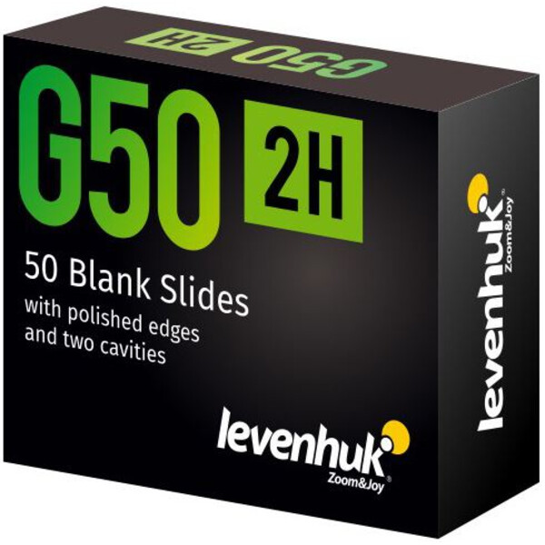 Levenhuk Microscoopglaasje G50 2H 50 stuks