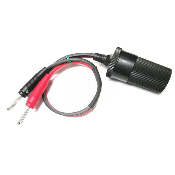 TS Optics 12 V adapterkabel van banaanstekker naar sigarettenaanstekeraansluiting