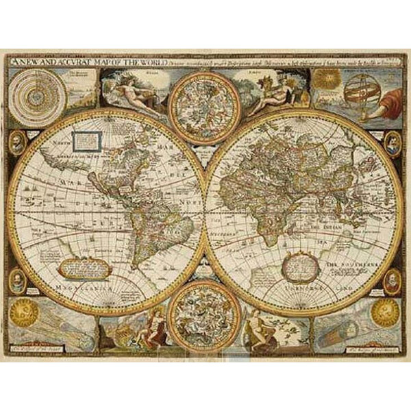 freytag & berndt Wereldkaart Antik John Speed 1651 (91 x 69 cm)