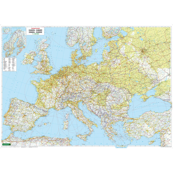 freytag & berndt continentkaart Europa (170 x 121 cm)