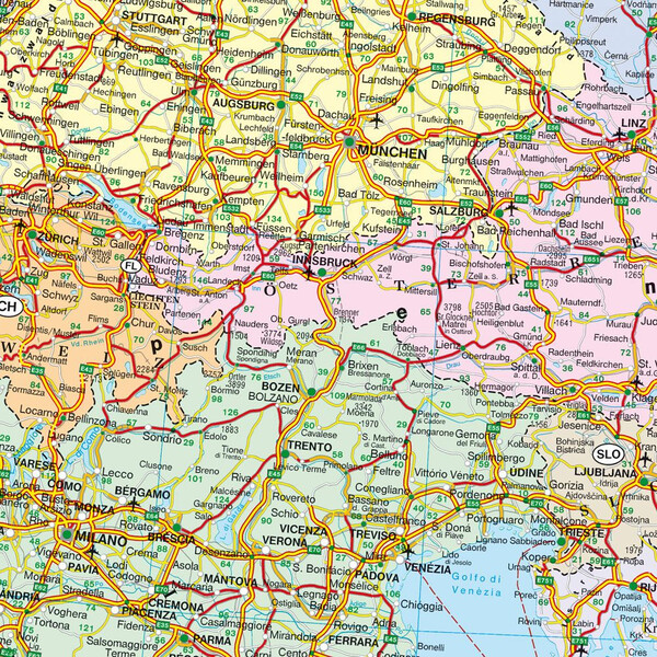 freytag & berndt continentkaart Europa (172 x 123 cm)