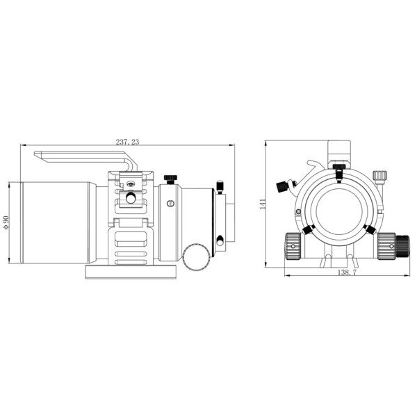 Omegon Apochromatische refractor Pro APO AP 61/274 ED OTA