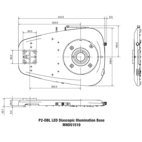 Nikon Zuilen P2-DBL LED Basis voor doorvallend licht