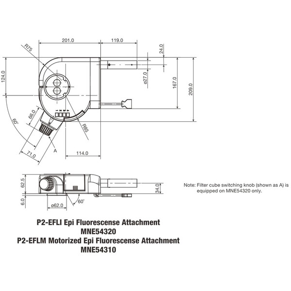 Nikon P2-EFLM Epi-FL-Illuminator, motorized