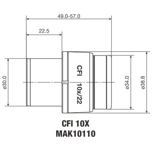 Nikon Oculair CFI Eyepiece 10X/22