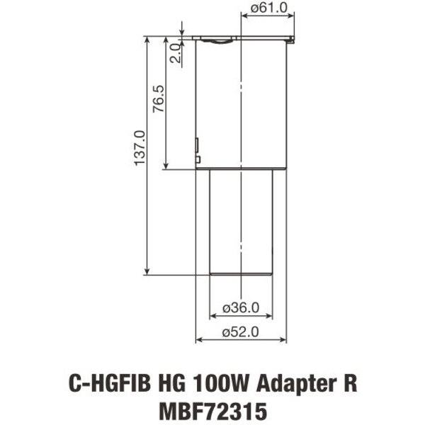 Nikon C-HGFIB HG 100W ADP lichtvezeladapter