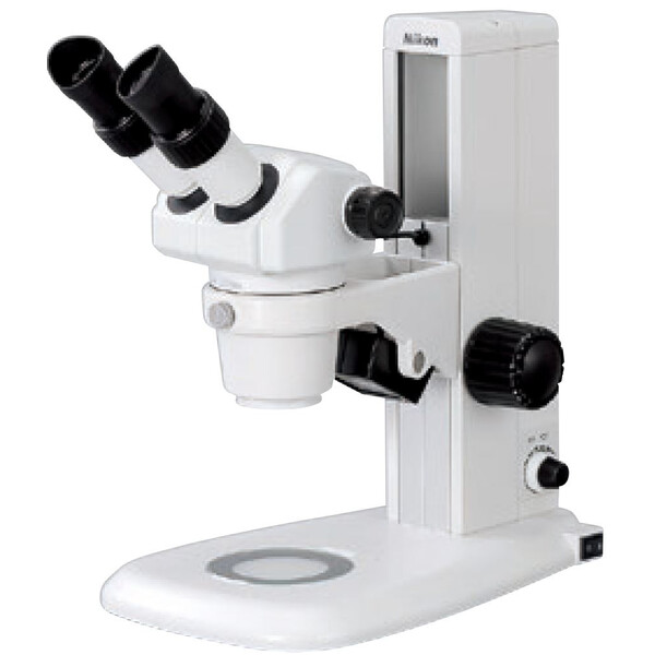 Nikon Stereo zoom microscoop SMZ445, bino, 0,8x-3,5x, 45°, FN21, B.D.100mm, invallend en doorgelaten licht, LED