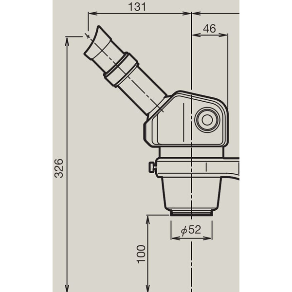 Nikon Stereo zoom microscoop SMZ445, bino, 0,8x-3,5x, 45°, FN21, B.D.100mm, eenarmig statief