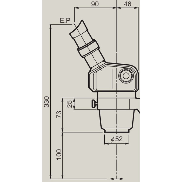 Nikon Stereo zoom microscoop SMZ460, bino, 0,7x-3x, 60°, FN21, B.D.100mm, enkelarmig statief