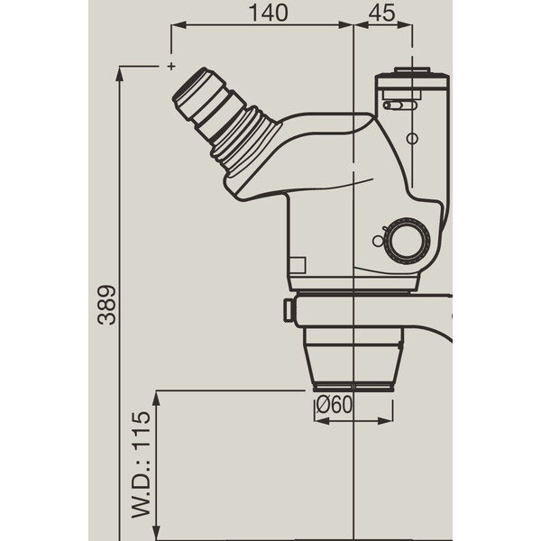 Nikon Stereo zoom microscoop SMZ745T, trino, 0.67x-5x,45°, FN22, W.D.115mm, Einarmstativ